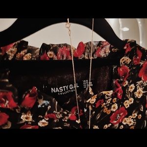 Nasty gal floral maxi tea dress. Size 6